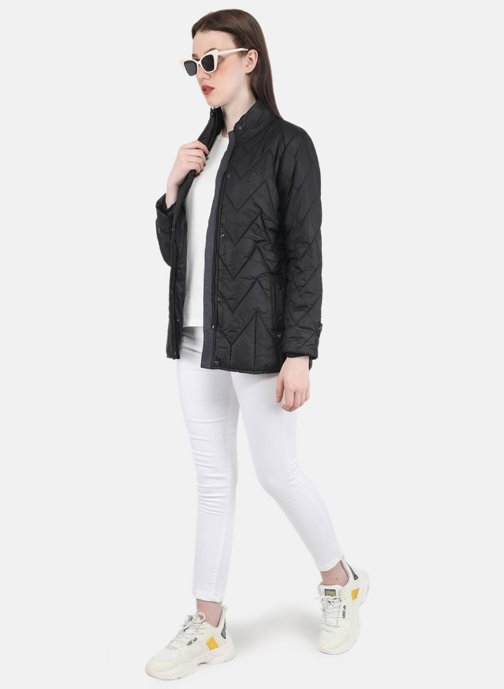 Women Black Stripe Jacket