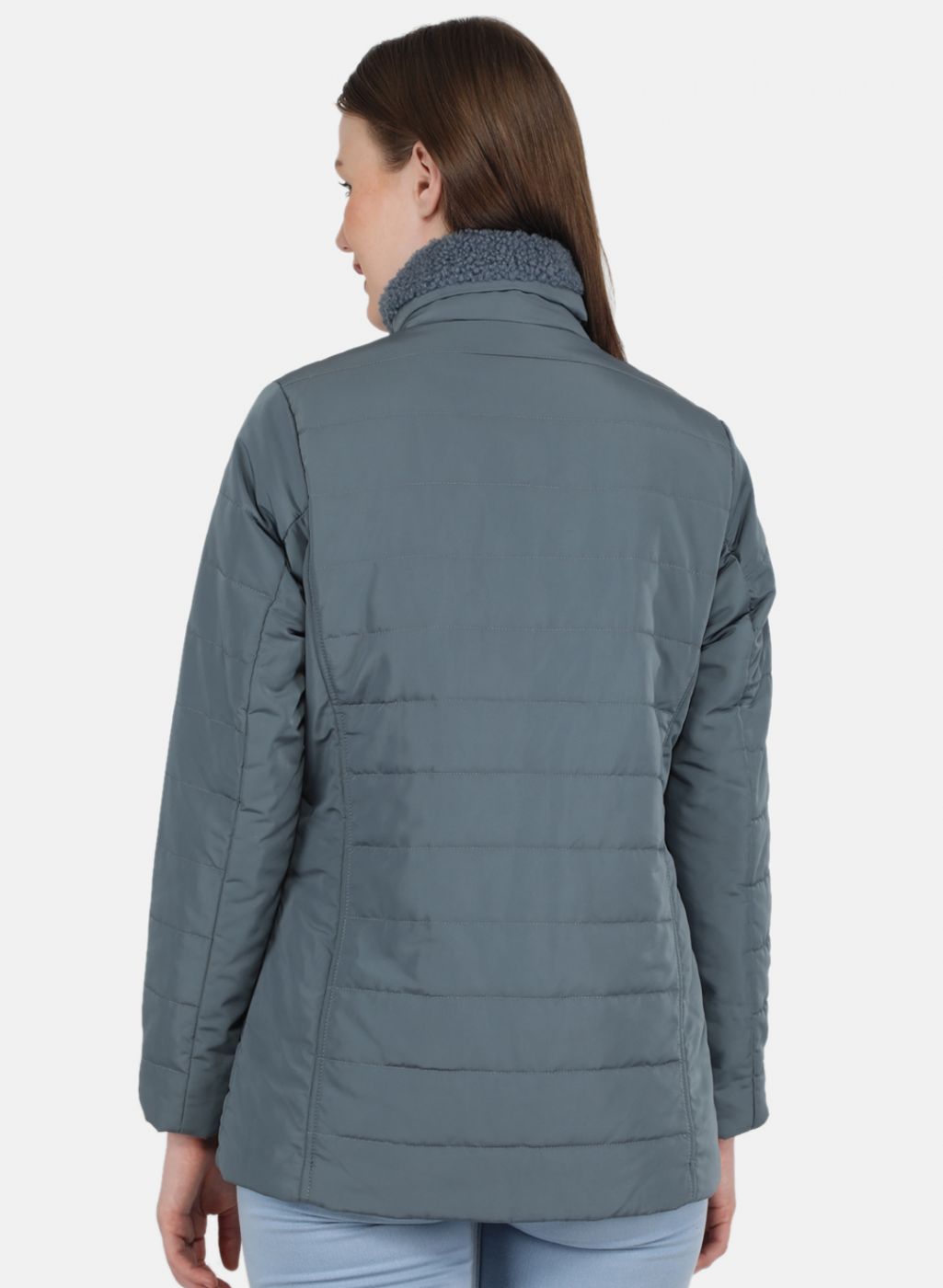 Women Grey Solid Jacket