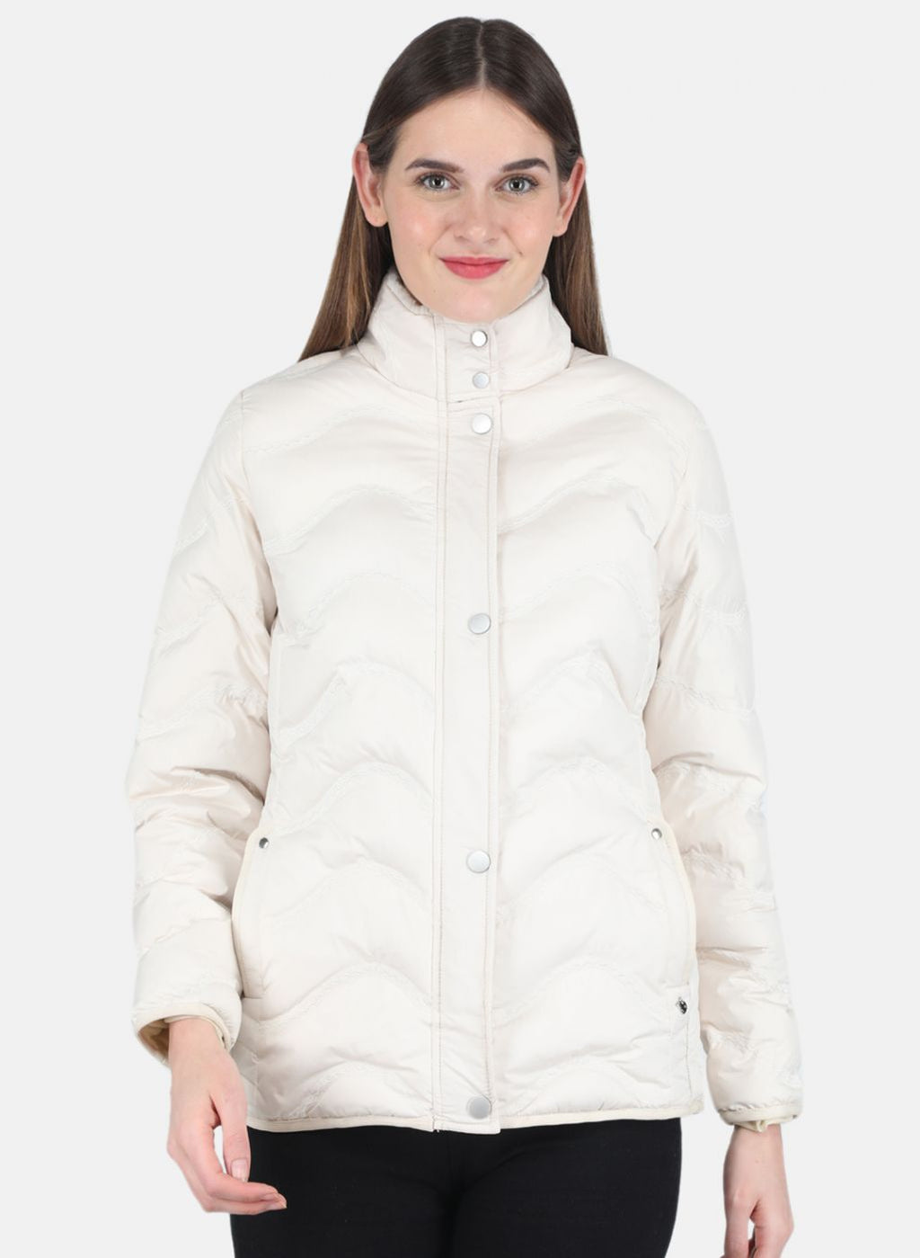 Women Beige Embroidered Jacket