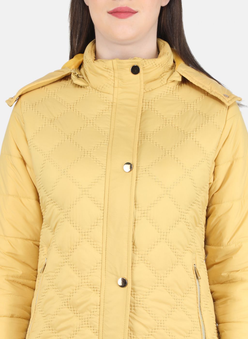 Women Mustard Embroidered Jacket