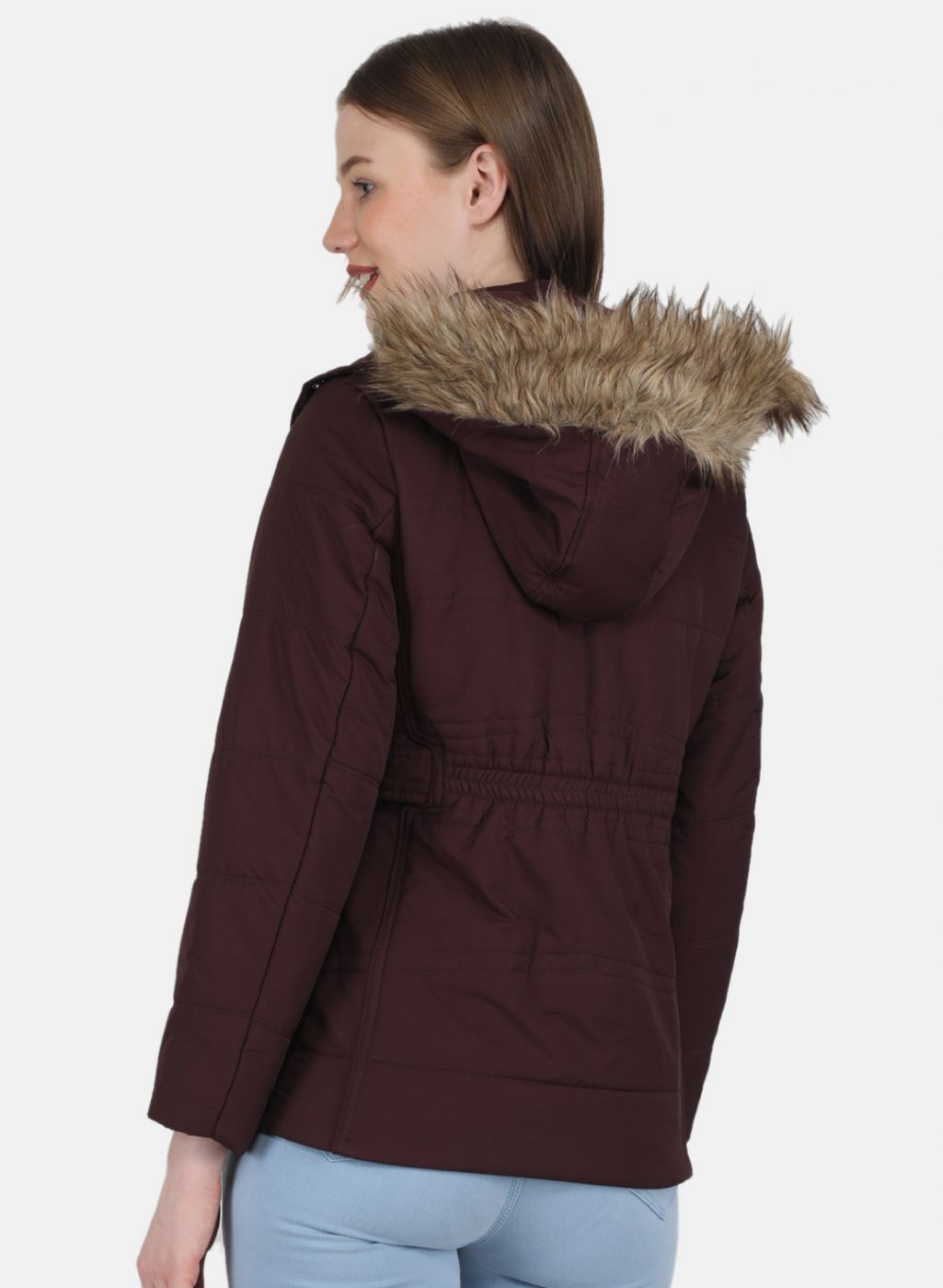 Women Purple Solid Jacket