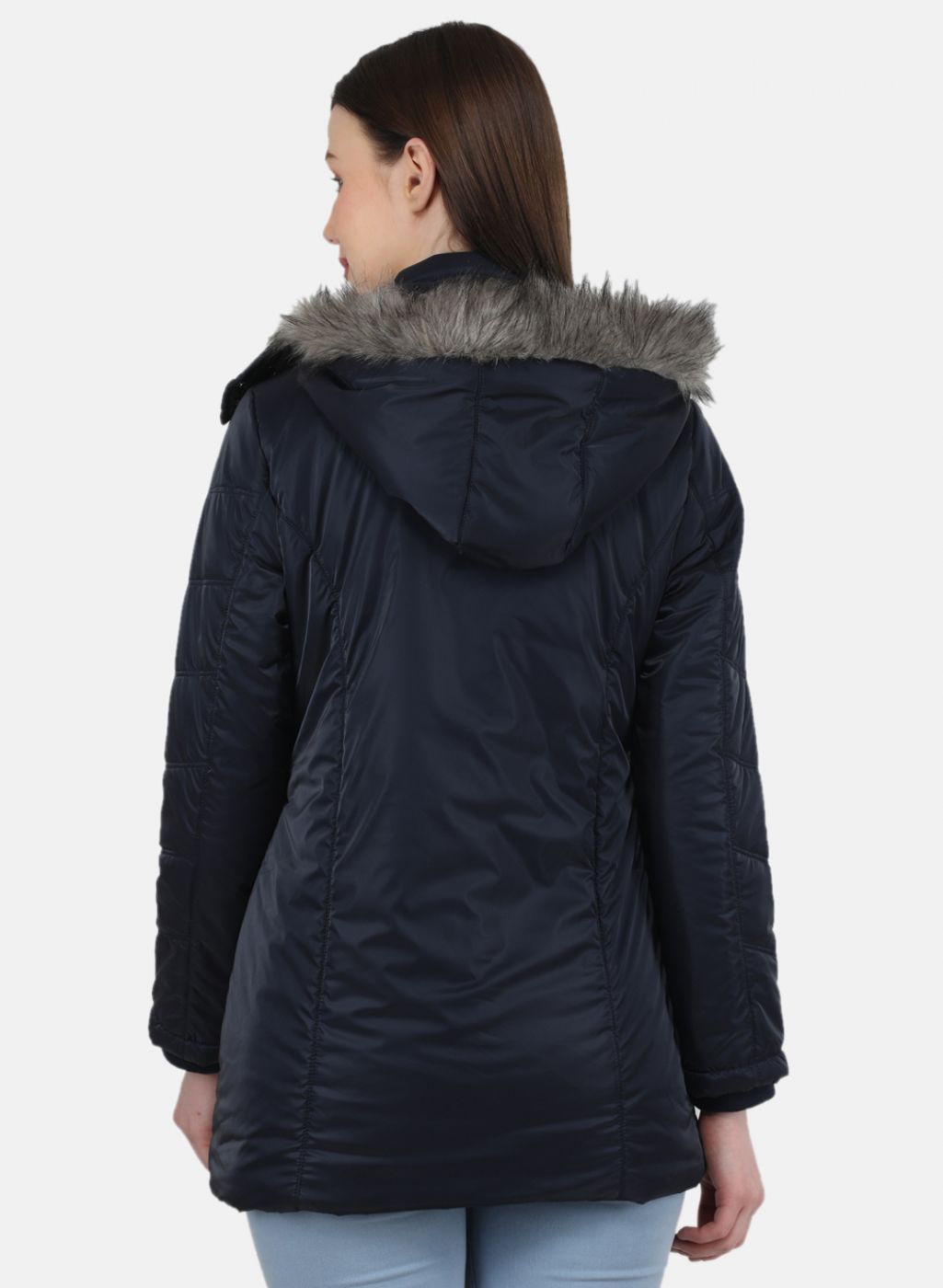 Women NAvy Blue Printed Jacket