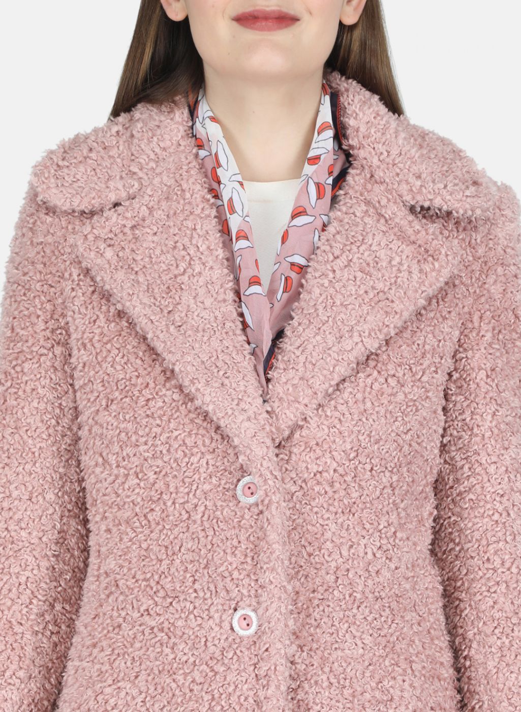 Women Pink Solid Coat