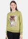 Women Green Printed Sweatshirt
