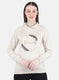 Women Beige Printed Sweatshirt