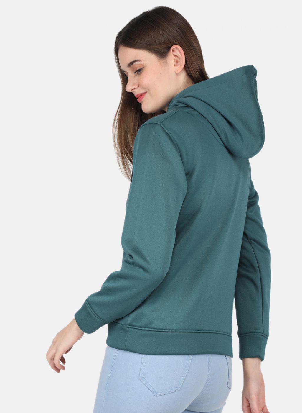 Women Green Printed Sweatshirt