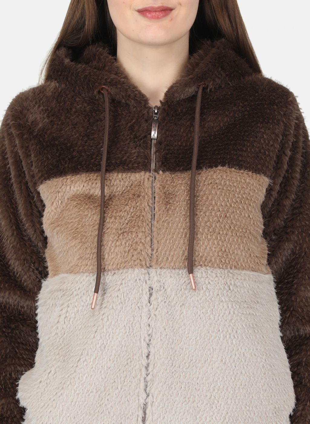 Women Brown Printed Jacket