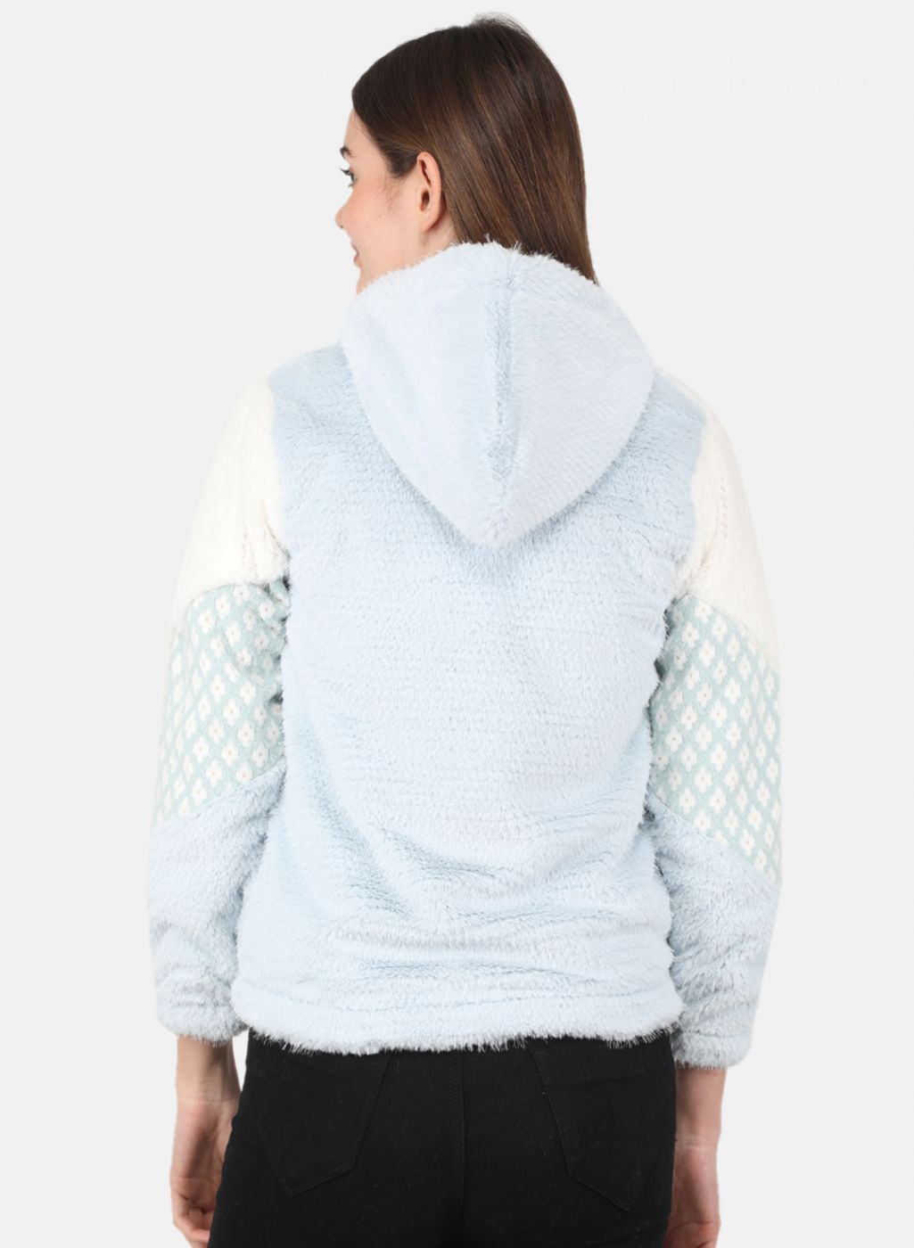 Women Blue Printed Sweatshirt