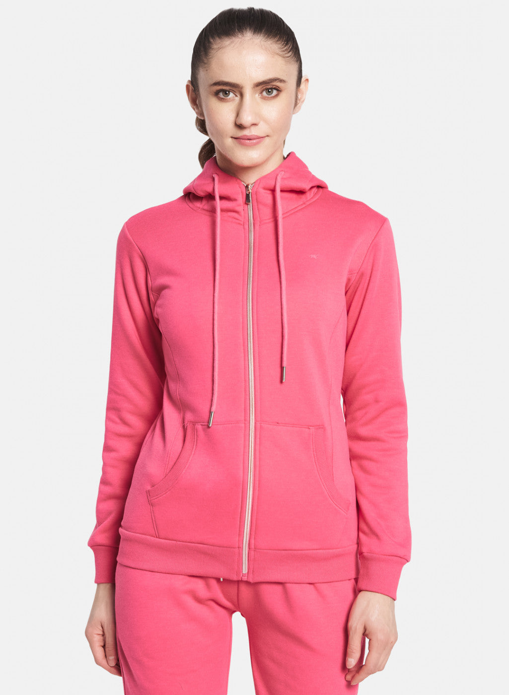 Women Pink Solid Tracksuit