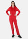 Women Red Solid Tracksuit