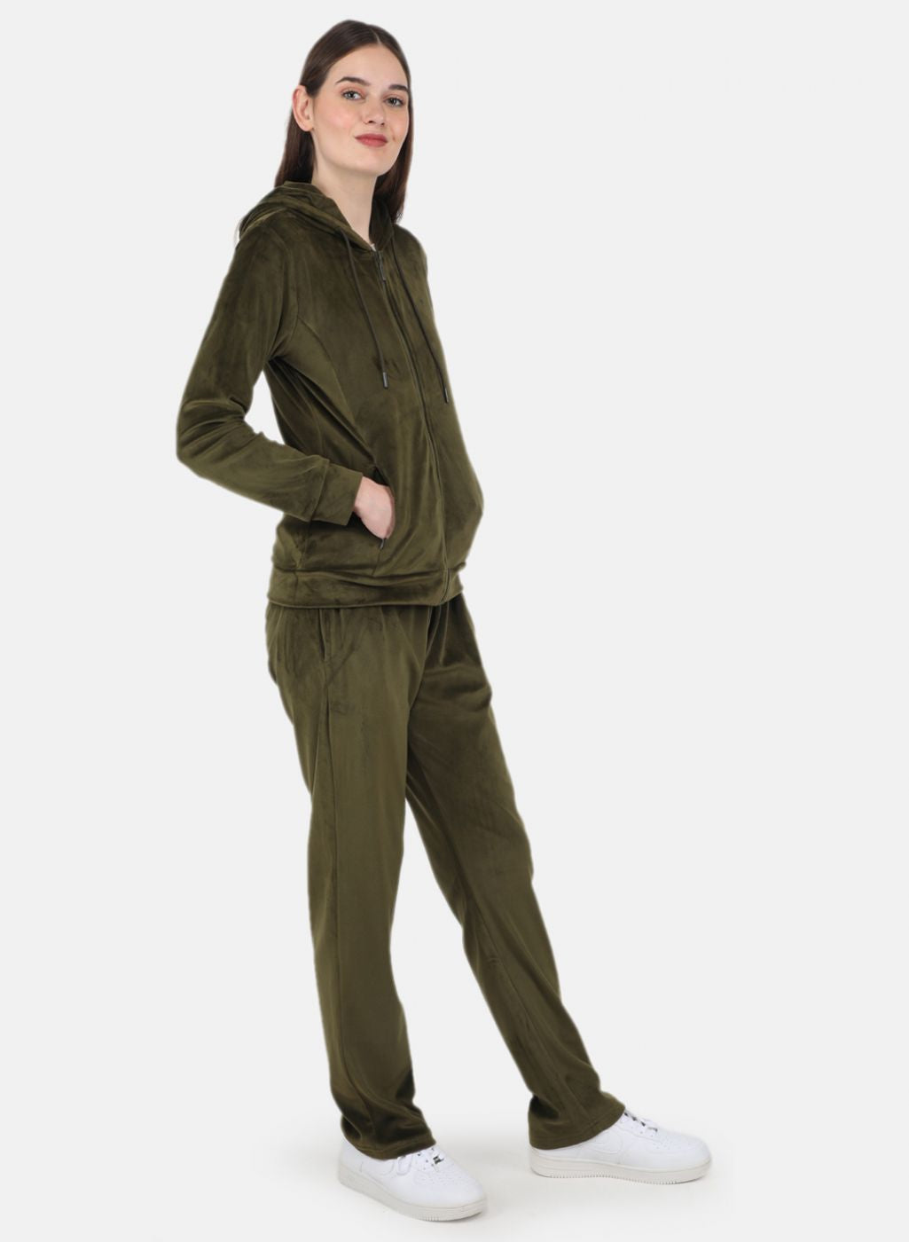 Olive Green Ladies Green Tracksuit Women's Cotton Olive Green San