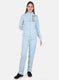 Women Blue Printed Tracksuit