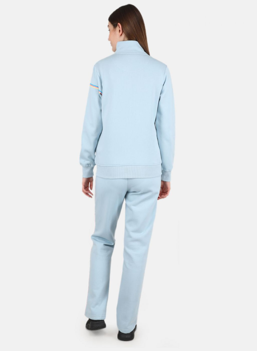 Women Blue Printed Tracksuit