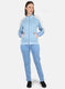 Women Blue Printed Tracksuit
