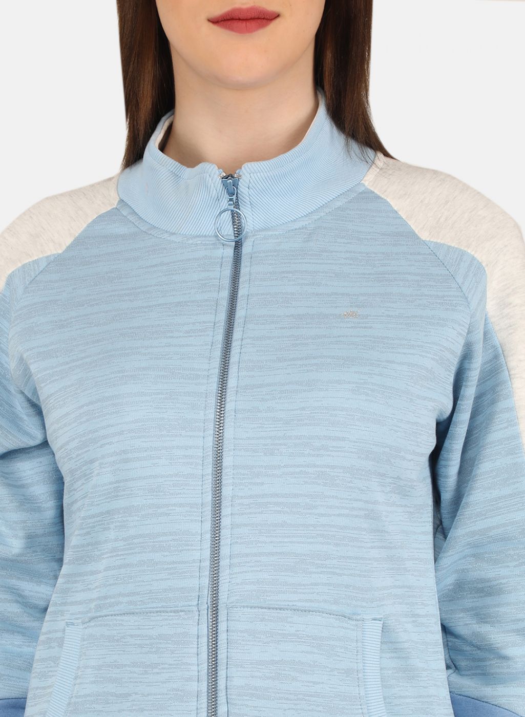 Women Blue Printed Tracksuit