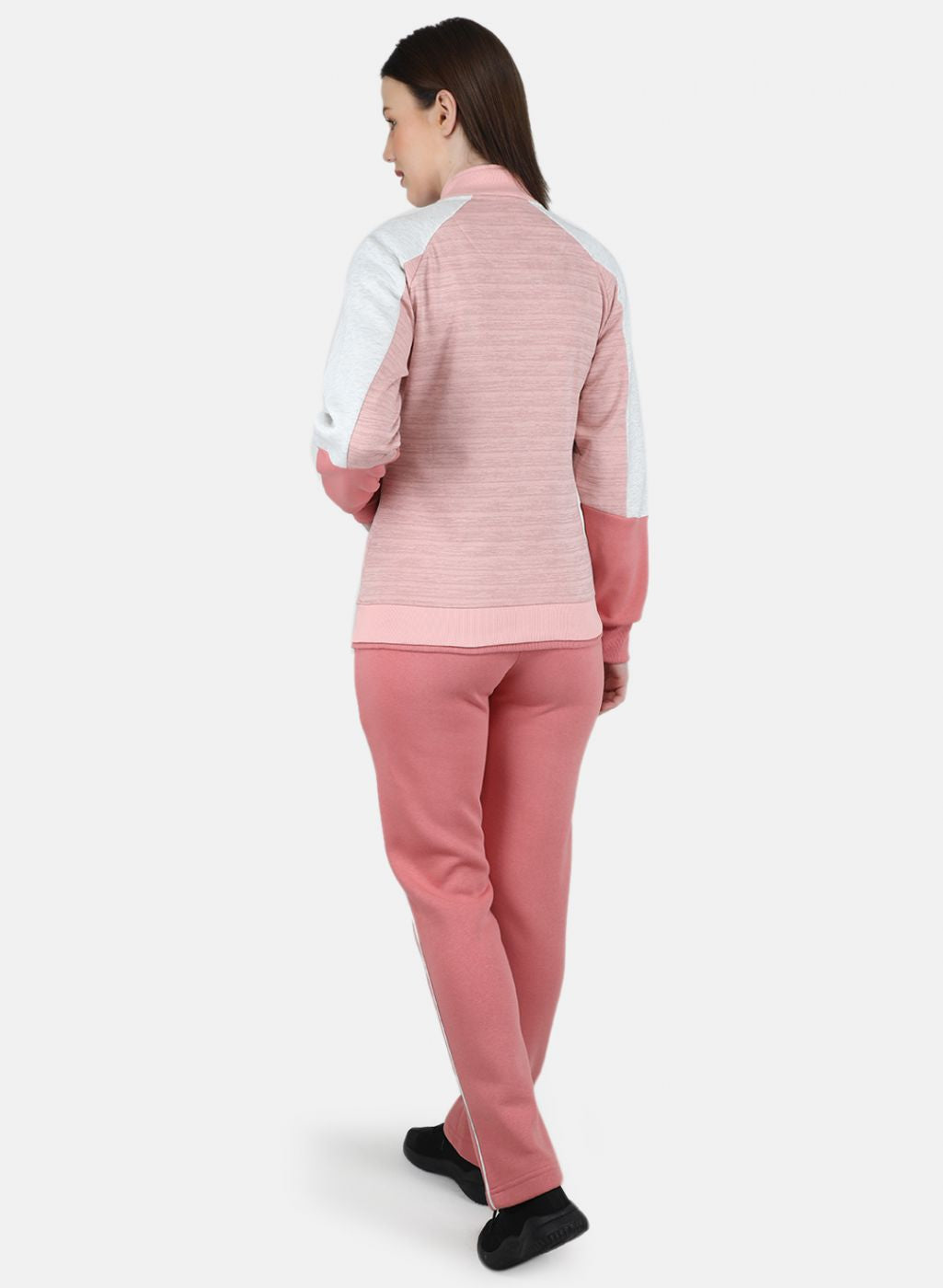 Women Pink Printed Tracksuit