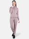 Women Purple Printed Tracksuit