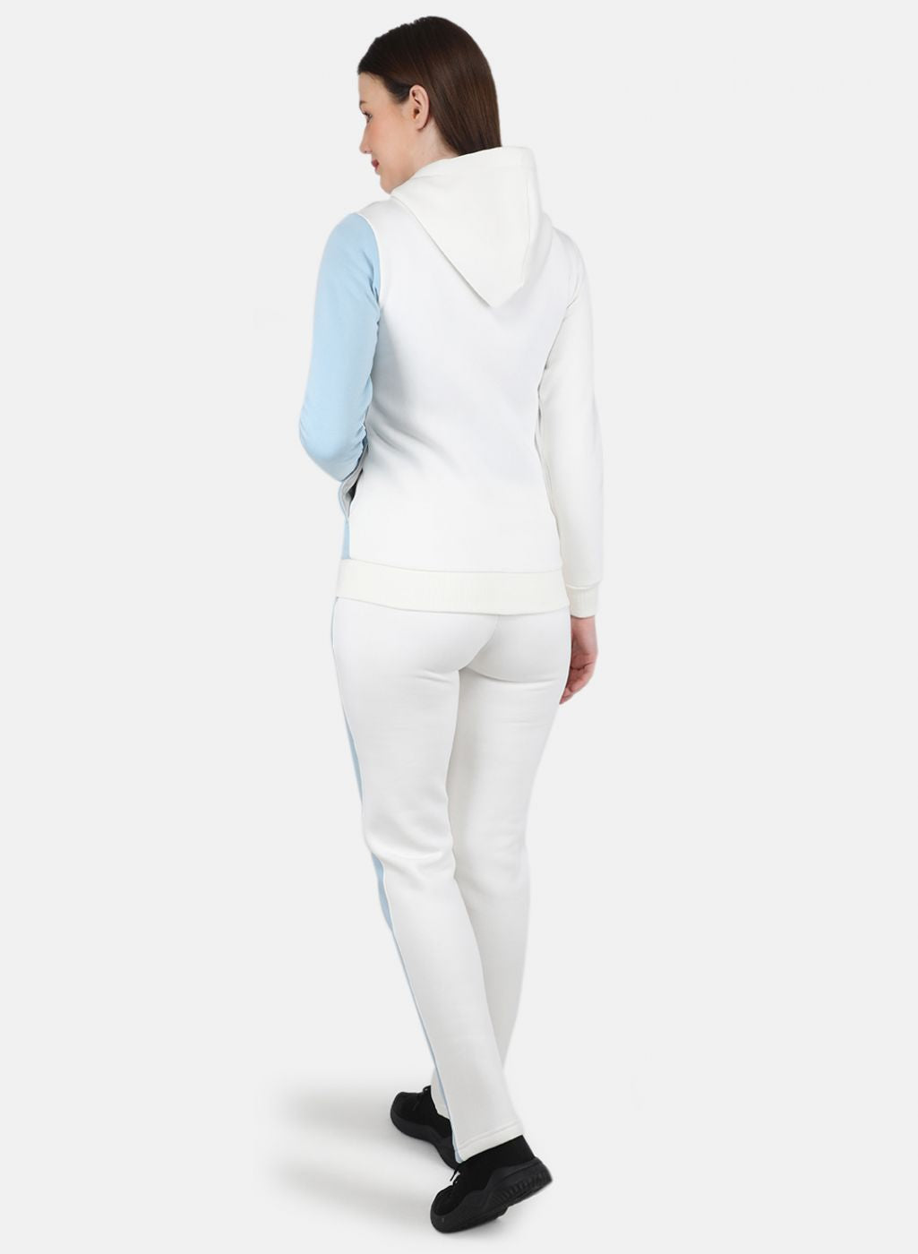 Women Off White Printed Tracksuit