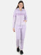 Women Purple Printed Tracksuit