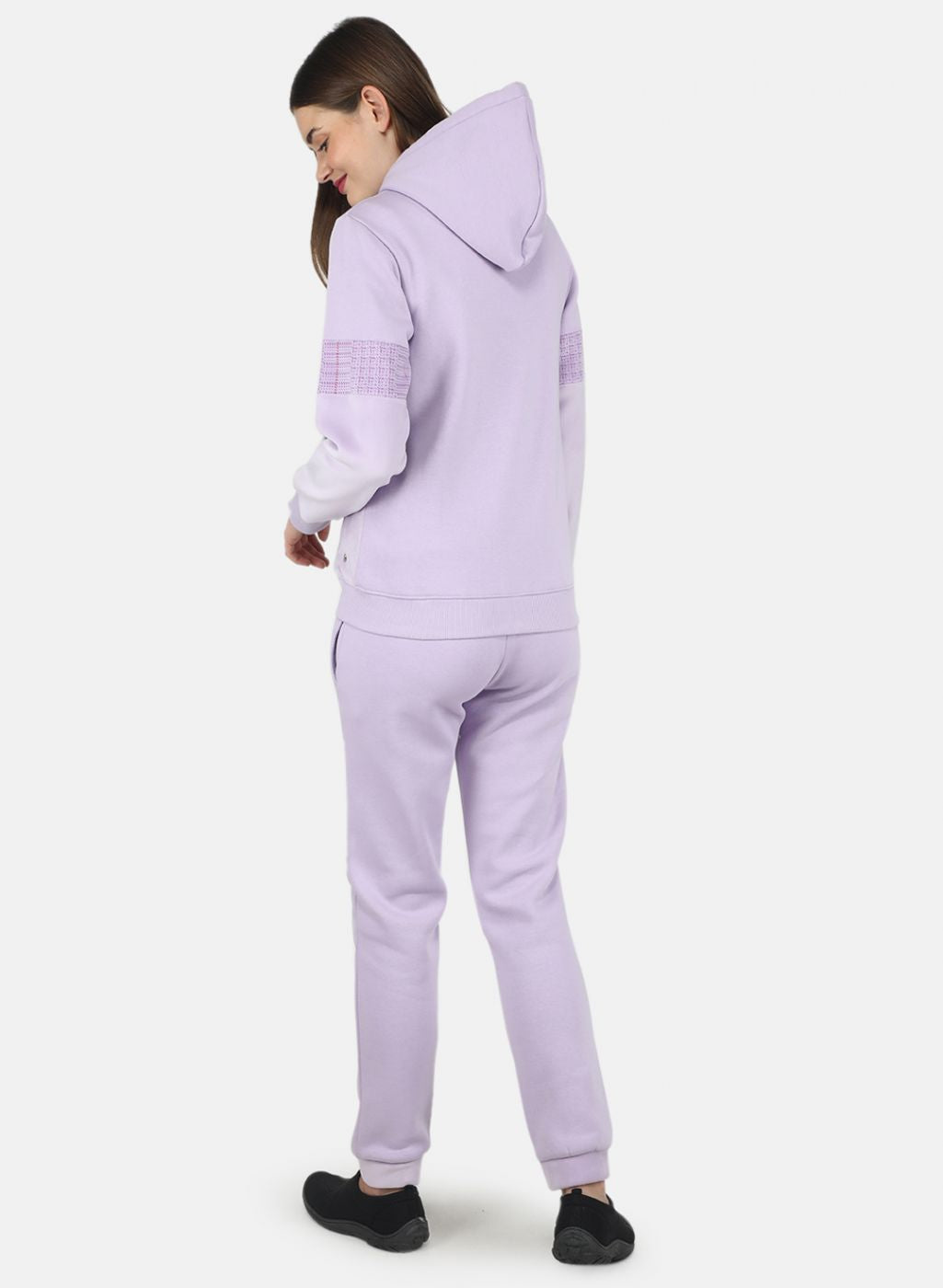Women Purple Printed Tracksuit
