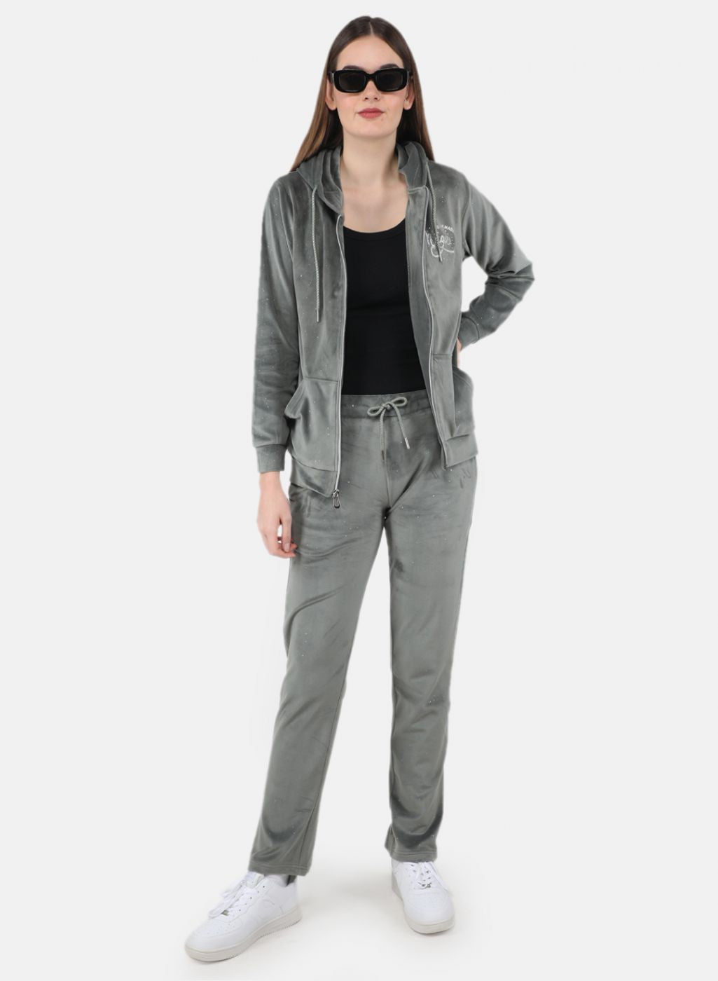 Women Olive Solid Tracksuit