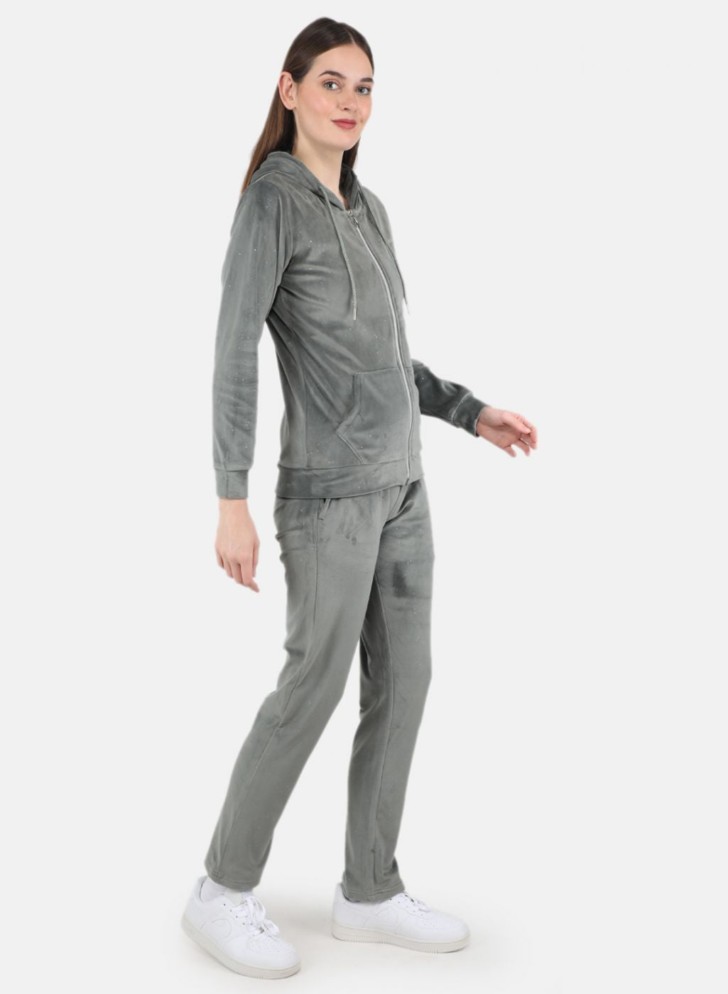 Women Olive Solid Tracksuit