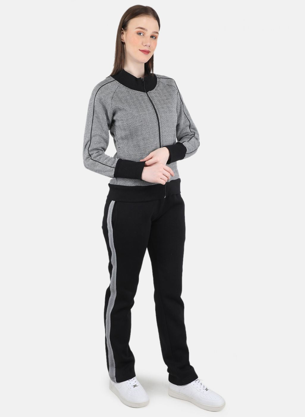 Women Black Jaquard CoordiNAte Set