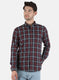 Men Red Check Shirt