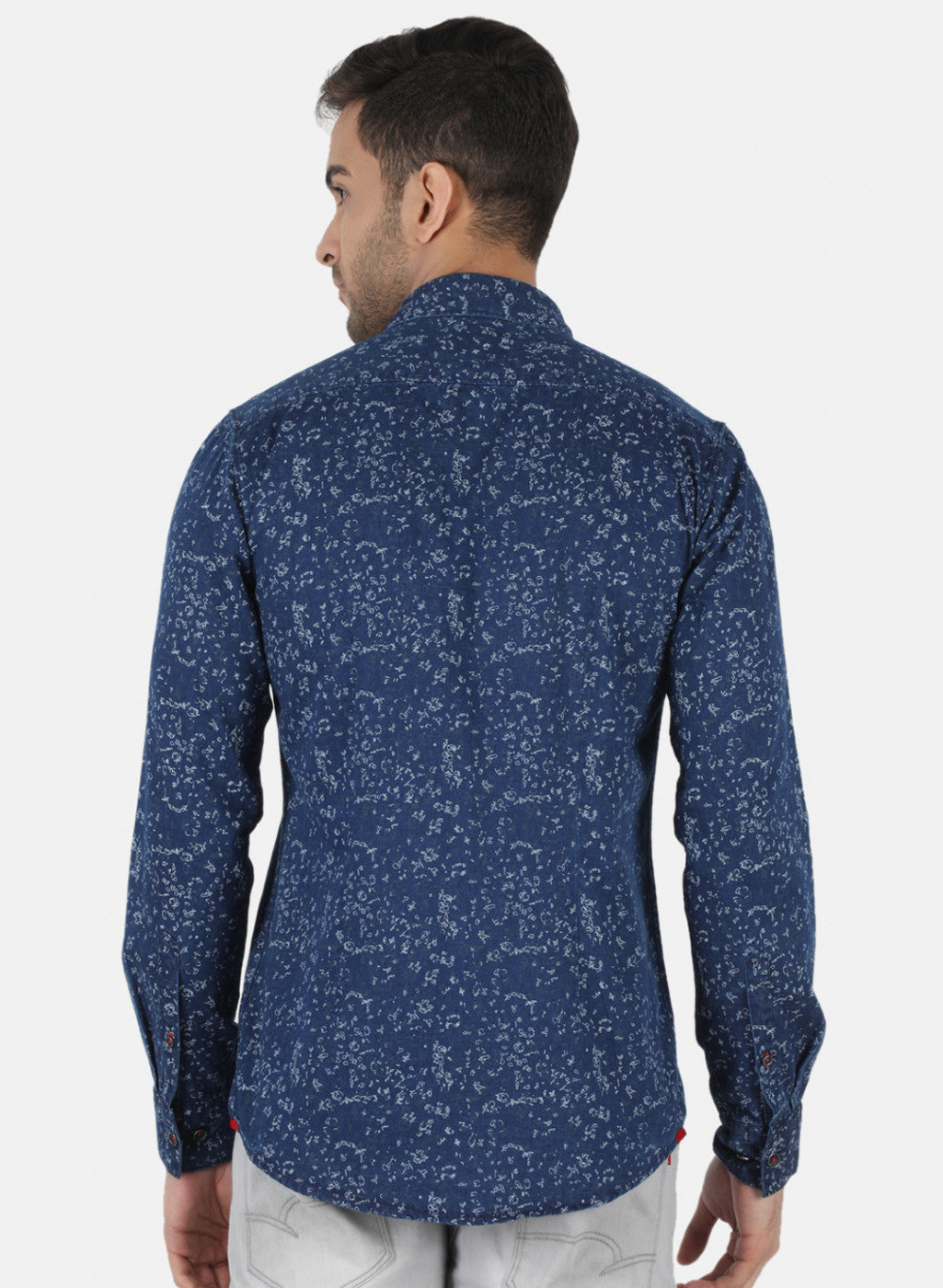 Men Blue Printed Shirt