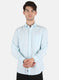 Men Blue Stripe Shirt