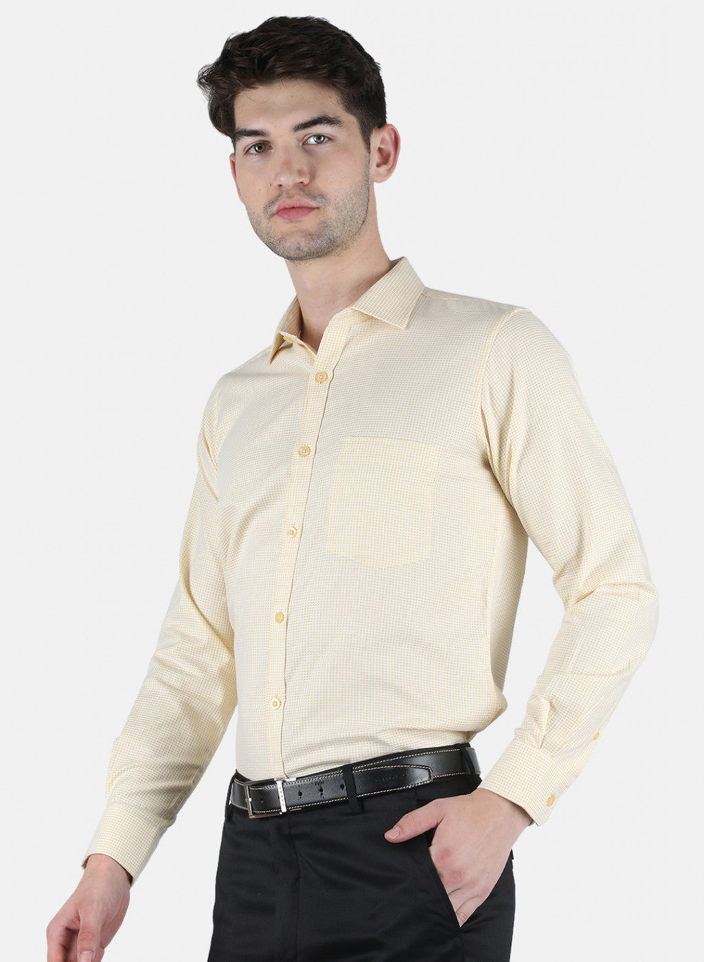 Men Yellow Printed Shirt