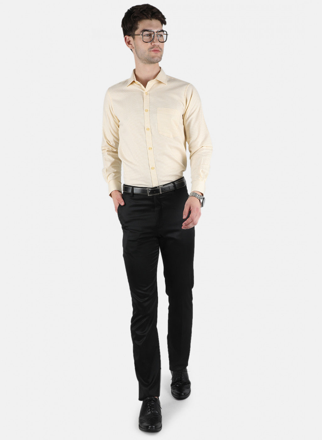 Men Yellow Printed Shirt