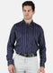 Men NAvy Blue Stripe Shirt
