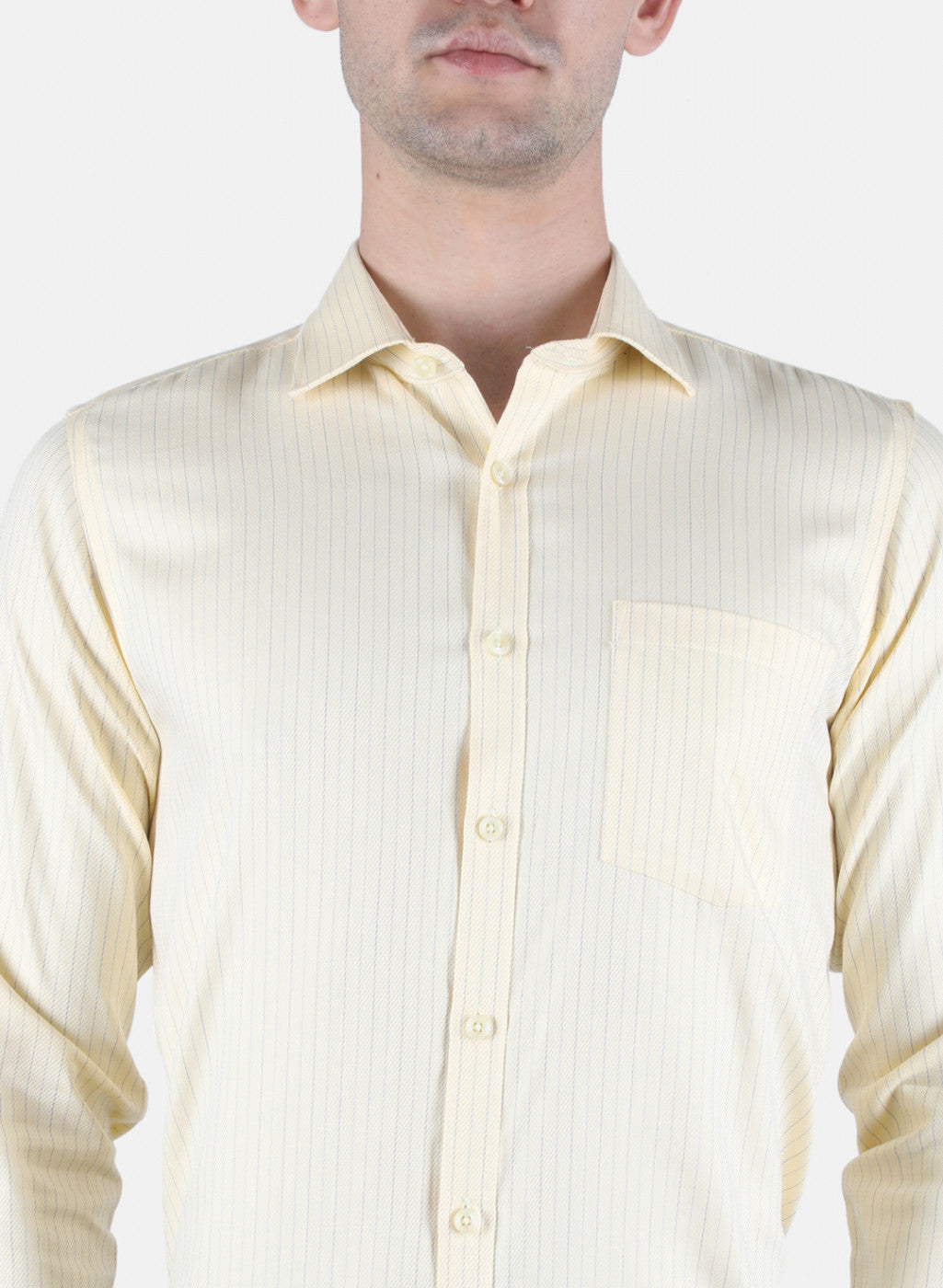 Men Yellow Stripe Shirt