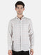 Men Brown Check Linen Shirt