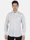 Men Blue Check Shirt