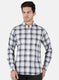 Men Grey Check Shirt