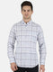 Men Blue Check Shirt