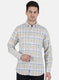 Men Beige Check Shirt