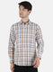 Men Beige Check Shirt