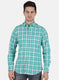 Men Green Check Shirt