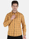 Men Mustard Check Shirt