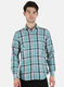 Men Blue Check Shirt