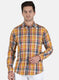 Men Mustard Check Shirt