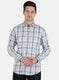 Men Blue Check Shirt