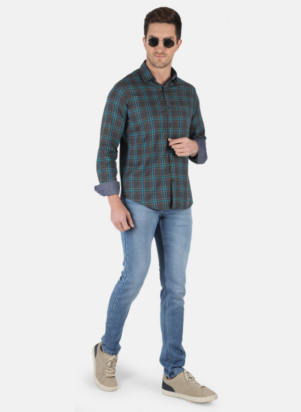 Men Multicolor Check Shirt