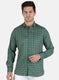 Men Green Check Shirt