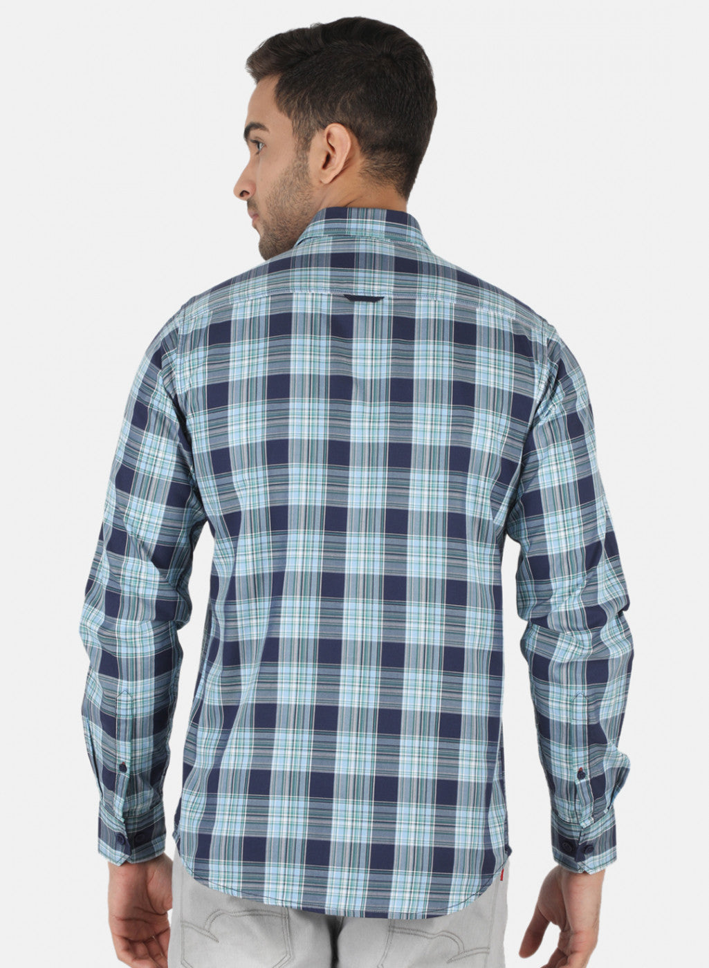 Men Blue Printed Shirt