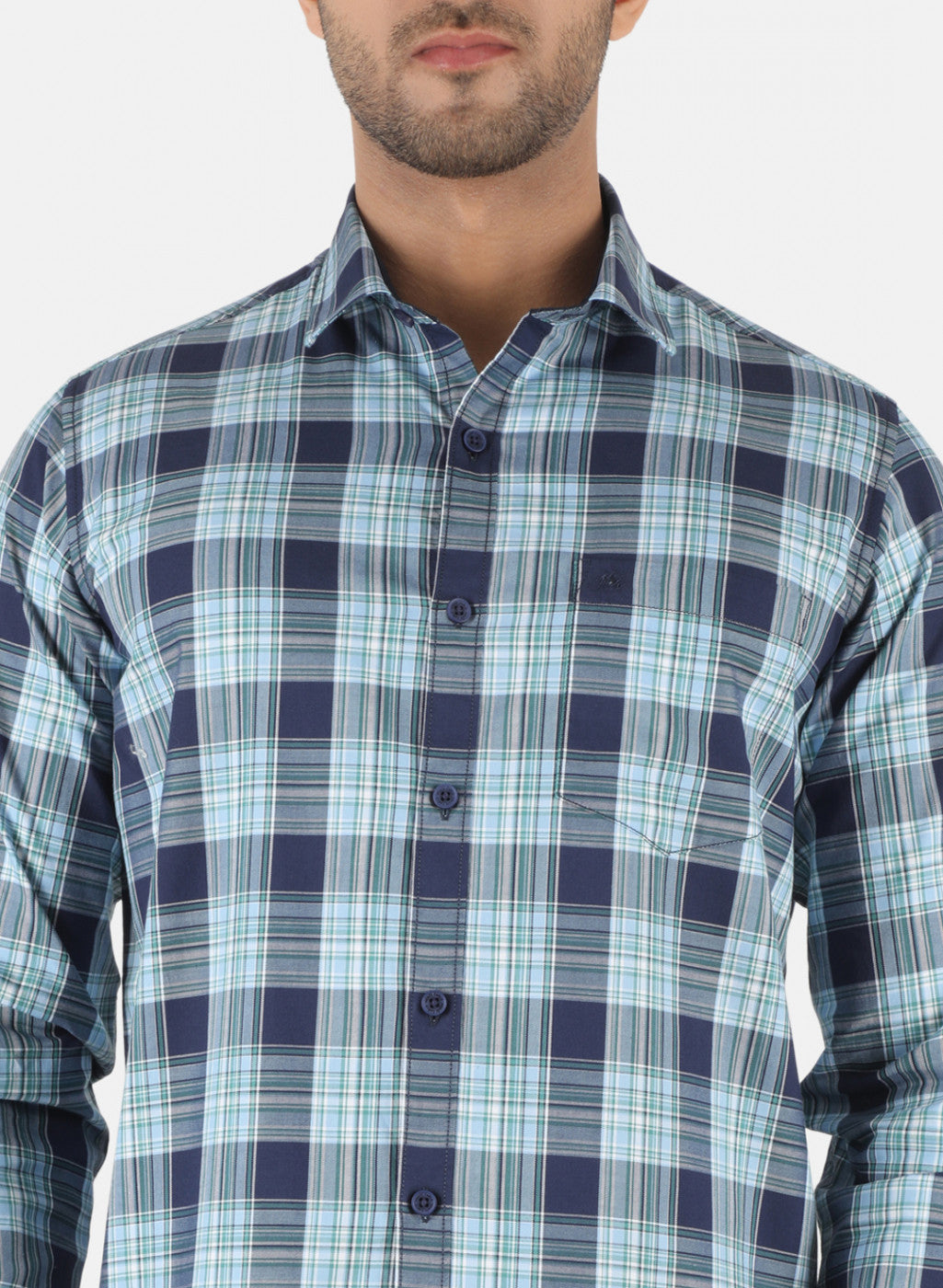 Men Blue Printed Shirt