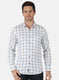 Men White Check Shirt
